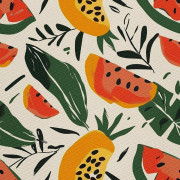 OXFORD DEKORATIVT TYG FÖR UTOMHUS - sommarmotiv | DX9036