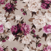 Kungligt sammetstyg i polyester för sömnad - Blommotiv