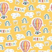 UTOMHUSDEKORATIVA TYGER OXFORD - Motiv Flygande Ballonger I DR155