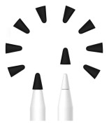 Pennspetsskydd, 10-pack, för Apple Pencil 1:a/2:a generationen och Pro 2024, silikonskydd för spetsar, svart