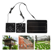 Greenhouse Ventilation Kit, Solar Powered Fan with Extended Lifespan and 20% Efficient Monocrystalline Solar Cell for Dual Fan Design (10W)