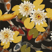 UTOMHUSDEKORATIVA TYGER OXFORD - Motiv koikarpblomma I DX007