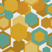 UTOMHUSDEKORATIVA TYGER OXFORD - Motiv med geometriska hexagoner 2