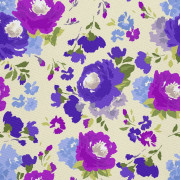 UTOMHUSDEKORATIVA TYGER OXFORD - Motivmålade blommor 5 I DX088