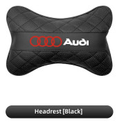 1 st PU-läder bilnackstödskudde för Audi Sline Quattro A1 A2 A4 A5 A6 A7 A8 Q1 Q2 Q3 Q4 Q5 Q6 Q7 Q8 Tt S3 S5 B8 J-Svart-Nackstöd