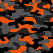 UTOMHUSDEKORATIVA TYGER OXFORD - Orange kamouflagemotiv