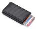 Kolfiber RFID - NFC Skydd Plånbok Kortfodral 6st Kort Svart Black one size