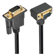 DB-007-UP-1.0M För Monitor/Projektor/Dator Uppvinklad VGA RGB Hane till Rak Hane Förlängningskabel