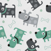 UTOMHUSDEKORATIVA TYGER OXFORD - Motiv hund och ben