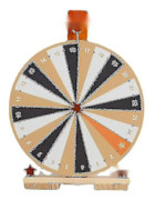 Wooden Prize Wheel, 24 Slots, Wheel of Fortune, Spinning Wheel with Stand for Fa
