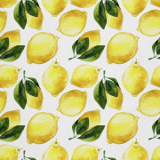 UTOMHUSDEKORATIVA TYGER OXFORD - Motiv Målade Citroner 2