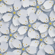UTOMHUSDEKORATIVA TYGER OXFORD - Motiv med japanska körsbärsblommor I DX230