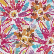 UTOMHUSDEKORATIVA TYGER OXFORD - Motivblommor målade med prickar I DX329