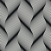 UTOMHUSDEKORATIVA TYGER OXFORD - Motiv med optisk illusion - vågiga linjer I DR169