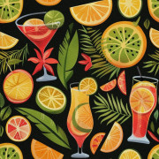 UTOMHUSDEKORATIVA TYGER OXFORD - Motiv Cocktail | DX8464
