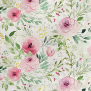Kungligt sammetstyg i polyester för sömnad - Blommotiv - RDX2797