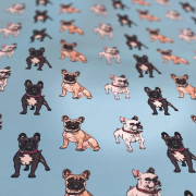 UTOMHUSDEKORATIVA TYGER OXFORD med bulldoggmotiv I DR001