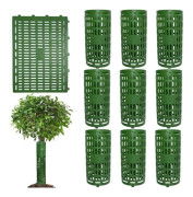 10-pack Justerbara Trädskydd för Plantor Plast Trädstamskydd för Ungplantor, 38 x 25 cm