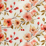 Kungligt sammetstyg i polyester för sömnad - Blommotiv - RDX2451