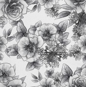 UTOMHUSDEKORATIVA TYGER OXFORD - Motivpenna Blommor
