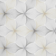 UTOMHUSDEKORATIVA TYGER OXFORD - geometriskt blommotiv