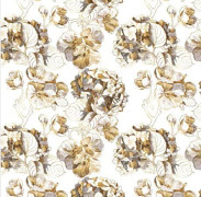 UTOMHUSDEKORATIVA TYGER OXFORD Motiv Gyllene Blommor I DR010