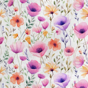 Kungligt sammetstyg i polyester för sömnad - Blommotiv - RDX2981
