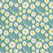 UTOMHUSDEKORATIVA TYGER OXFORD - Motiv Daisy på blått 2 I DX412