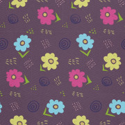 UTOMHUSDEKORATIVA TYGER OXFORD - Doodle Flowers Motiv I DX525