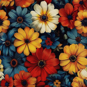 UTOMHUSDEKORATIVA TYGER OXFORD - Motivblommor I DX5312