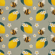 UTOMHUSDEKORATIVA TYGER OXFORD - Motiv Bin och Citroner I DX376
