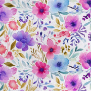 Kungligt sammetstyg i polyester för sömnad - Blommotiv - RDX2236