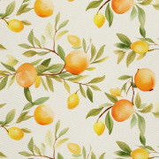 UTOMHUSDEKORATIVA TYGER OXFORD - Citrusfrukter - DX2612
