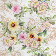Kungligt sammetstyg polyester för sömnad - motiv blommor 8