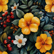 UTOMHUSDEKORATIVA TYGER OXFORD - Motivblommor I DX5558