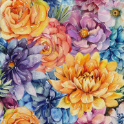 UTOMHUSDEKORATIVA TYGER OXFORD - Motivblommor I DX5223