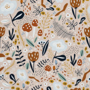 UTOMHUSDEKORATIVA TYGER OXFORD - Motiv Blommor och Svampar I DX303