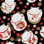 UTOMHUSDEKORATIVA TYGER OXFORD - Motiv Maneki Neko lyckokatt