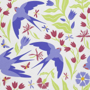 UTOMHUSDEKORATIVA TYGER OXFORD - Motiv Svalor och Blommor