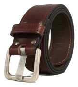 Brunt 40mm jeansbälte i kalvskinn 105 cm (midjemått)