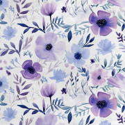 Kungligt sammetstyg i polyester för sömnad - Blommotiv - RDX2995
