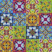UTOMHUSDEKORATIVA TYGER OXFORD - Motiv Mexikansk Talavera 2