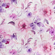Kungligt sammetstyg i polyester för sömnad - Blommotiv - RDX3039