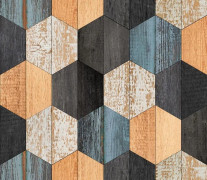 UTOMHUSDEKORATIVA TYGER OXFORD - Motiv med geometriskt hexagonalt mönster I DR109