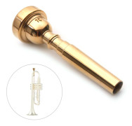 Trumpet Munstycke Musikinstrument Tillbehör Guldpläterad 7C 7C gyllene