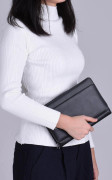 Portabel Business Portfolio Mapp Dokumentfodral Organizer A5 PU Läder anteckningsblock