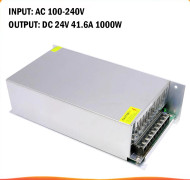 AC 100-240V till DC 24V 41,6A 1000W Spänningstransformatorreglerad omkoppling DC 24V 41.6A 1000W