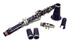Klarinett ABS 17 nyckel Bb platt sopran kikare klarinett med 10 vass fodral violett