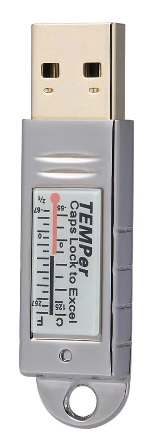 USB Termometer Hygrometer Temperatursensor Data Logger Recorder Silver silver