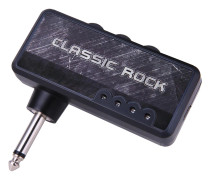 Hörlursförstärkare för elektrisk gitarr 1/4 tums kontakt 3,5 mm hörlursuttag och aux-ingång svart